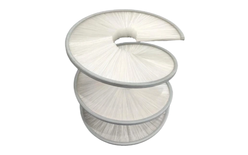 Industrial ring brush rollers