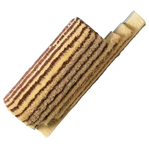 Sandpaper and sisal bristle roller for woodwork