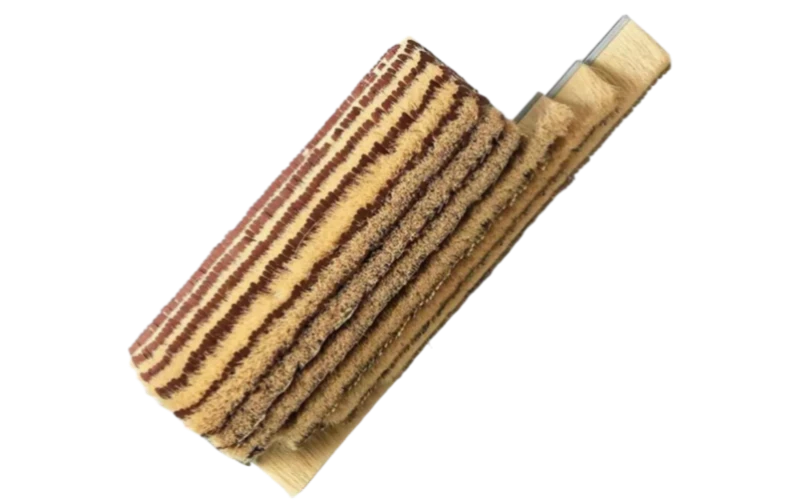 Sandpaper and sisal bristle roller for woodwork