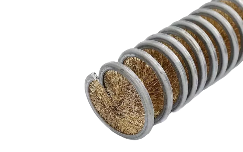 brass wire coil brush banner