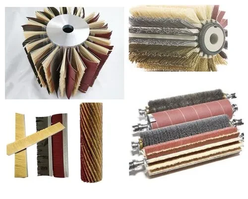 Industrial brush for sandpaper banner