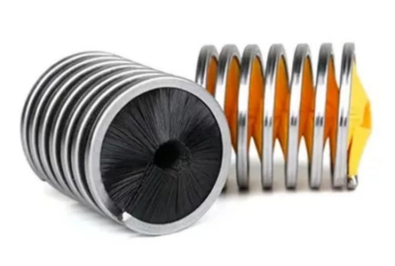 Industrial wire rope brush with anti-fatigue coated bristles