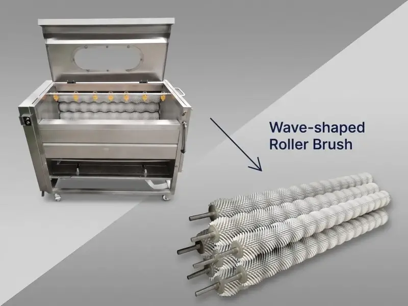 potato washer roller brush