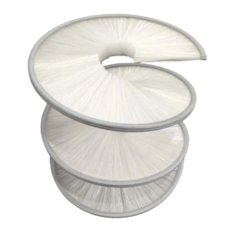 Industrial ring brush rollers